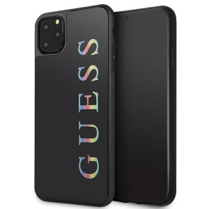 Оригинален гръб GUESS Glitter Logo GUHCN65LGMLBK - iPhone 11 Pro Max черен - Img 1
