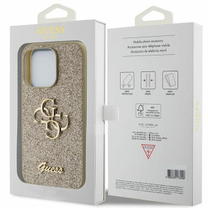 Оригинален гръб GUESS Glitter Script Big 4G - iPhone 15 Pro златист - Img 8