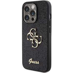Оригинален гръб GUESS Glitter Script Big 4G - iPhone 15 Pro Max черен - Img 2