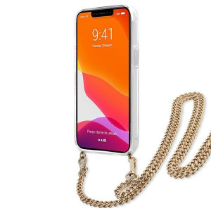 Оригинален гръб GUESS Gold Strap GUHCP13SKBCLE - iPhone 13 mini леопард - Img 5