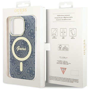 Оригинален гръб GUESS IML 4G MagSafe - iPhone 15 Pro син - Img 8