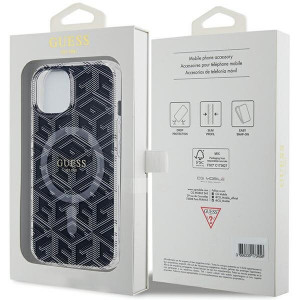 Оригинален гръб GUESS IML GCube MagSafe - iPhone 15 Plus / 14 Plus черен - Img 8