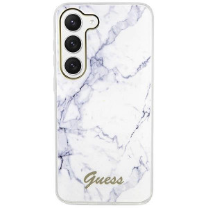 Оригинален гръб GUESS Marble GUHCS23SPCUMAH - Samsung Galaxy S23 бял - Img 3