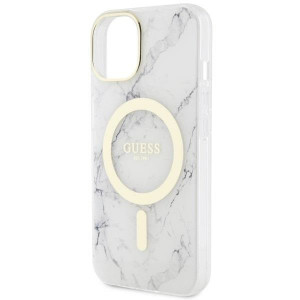 Оригинален гръб GUESS Marble MagSafe GUHMP14MPCUMAH - iPhone 14 Plus бял - Img 6