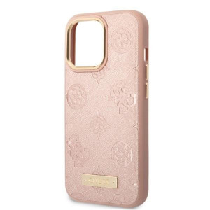 Оригинален гръб GUESS Peony Logo Plate MagSafe GUHMP13LSAPSTP - iPhone 13 Pro розов - Img 6