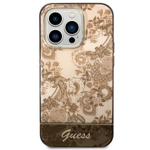 Оригинален гръб GUESS Porcelain GUHCP14LHGPLHC - iPhone 14 Pro охра - Img 3