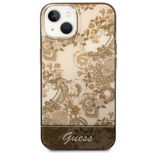 Оригинален гръб GUESS Porcelain GUHCP14MHGPLHC - iPhone 14 Plus охра - Img 3