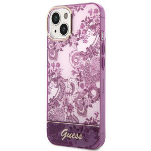 Оригинален гръб GUESS Porcelain GUHCP14MHGPLHF - iPhone 14 Plus циклама - Img 2