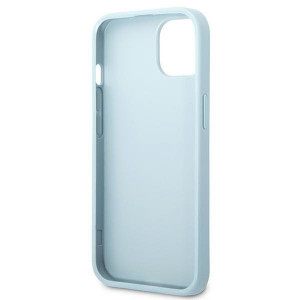 Оригинален гръб GUESS Saffiano 4G Small Metal Logo GUHCP13MPS4MB - iPhone 13 син - Img 7