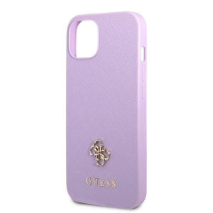 Оригинален гръб GUESS Saffiano 4G Small Metal Logo GUHCP13SPS4MU - iPhone 13 mini лилав - Img 6