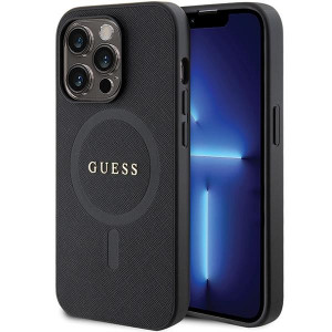 Оригинален гръб GUESS Saffiano MagSafe GUHMP14XPSAHMCK - iPhone 14 Pro Max черен - Img 1