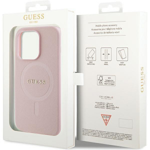 Оригинален гръб GUESS Saffiano MagSafe GUHMP14XPSAHMCP - iPhone 14 Pro Max розов - Img 8