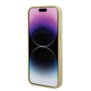 Оригинален гръб GUESS Saffiano MagSafe GUHMP15SPSAHMCB - iPhone 15 златист - Img 7
