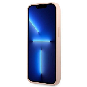 Оригинален гръб GUESS Saffiano Triangle Logo GUHCP13SPSATLP - iPhone 13 mini розов - Img 5