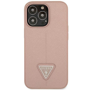 Оригинален гръб GUESS Saffiano Triangle Logo GUHCP14XPSATLP - iPhone 14 Pro Max розов - Img 3