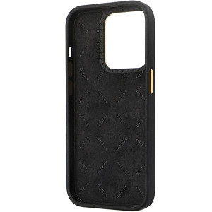 Оригинален гръб GUESS Silicone Logo Strass 4G GUHCP14LM4DGPK case - iPhone 14 Pro черен - Img 7