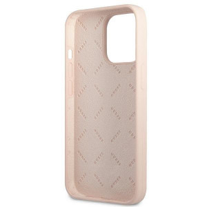 Оригинален гръб GUESS Silicone Triangle Logo GUHCP13LSLTGP - iPhone 13 Pro розов - Img 7