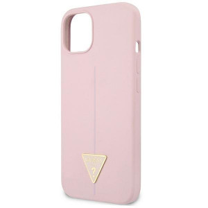 Оригинален гръб GUESS Silicone Triangle Logo GUHCP13MSLTGU - iPhone 13 лилав - Img 6