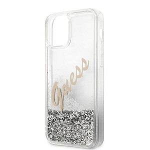 Оригинален гръб GUESS Silicone Vintage Gold Logo GUHCP12LGLVSSI - iPhone 12 Pro Max сребрист - Img 7