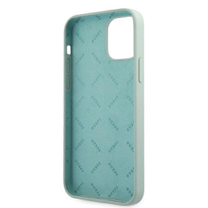 Оригинален гръб GUESS Silicone Vintage Script GUHCP12LLSVSBF - iPhone 12 Pro Max син - Img 7