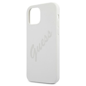 Оригинален гръб GUESS Silicone Vintage Script GUHCP12SLSVSCR - iPhone 12 mini сив - Img 6