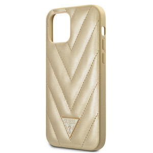 Оригинален гръб GUESS V-Quilted GUHCP12SPUVQTMLBE - iPhone 12 mini златист - Img 5