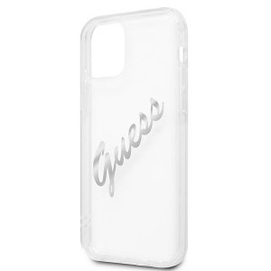 Оригинален гръб GUESS Vintage Script Silver GUHCP12LKTRSVSI - iPhone 12 Pro Max прозрачен - Img 6