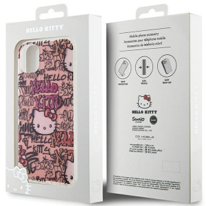 Оригинален гръб Hello Kitty IML Tags Graffiti - iPhone 11 розов - Img 8
