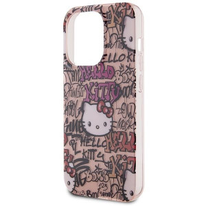 Оригинален гръб Hello Kitty IML Tags Graffiti - iPhone 15 Pro розов - Img 6