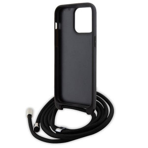 Оригинален гръб KARL LAGERFELD Crossbody Saffiano Metal Pin Karl & Choupette - iPhone 15 Pro Max черен - Img 6