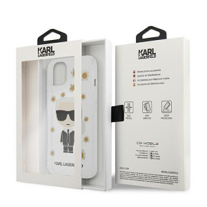 Оригинален гръб KARL LAGERFELD Flower Ikonik Кarl KLHCP13SHFLT - iPhone 13 mini прозрачен - Img 8