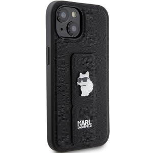 Оригинален гръб KARL LAGERFELD Gripstand Saffiano Choupette Pins - iPhone 15 Plus / 14 Plus черен - Img 4