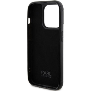 Оригинален гръб KARL LAGERFELD Rhinestone Logo Metal Plate - iPhone 15 Pro черен - Img 7