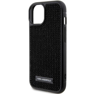 Оригинален гръб KARL LAGERFELD Rhinestone Logo Metal Plate - iPhone 15 черен - Img 6