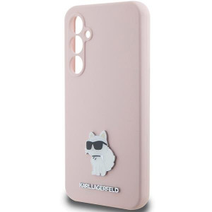 Оригинален гръб KARL LAGERFELD Silicone Choupette Metal Pin - Samsung Galaxy S23 FE розов - Img 6