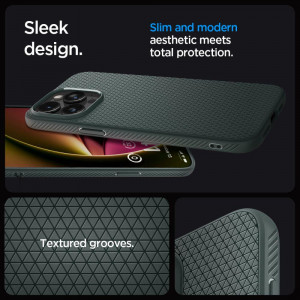 Оригинален гръб SPIGEN Liquid Air - iPhone 15 Pro Max Abyss Green - Img 10