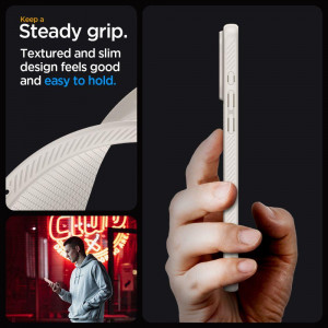 Оригинален гръб SPIGEN Liquid Air - iPhone 15 Pro natural titanium - Img 4
