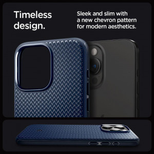 Оригинален гръб SPIGEN Mag Armor MagSafe - iPhone 15 Pro Max тъмносин - Img 10