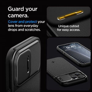 Оригинален гръб SPIGEN Optik Armor MagSafe - iPhone 15 Pro черен - Img 14