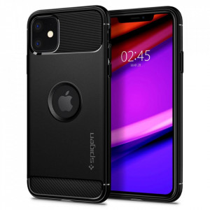 Оригинален гръб SPIGEN Rugged Armor - iPhone 11 черен мат - Img 2