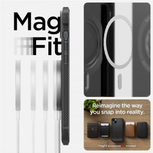 Оригинален гръб SPIGEN Rugged Armor MagSafe - iPhone 14 Plus черен мат - Img 17