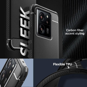 Оригинален гръб SPIGEN Rugged Armor - Xiaomi 13T / 13T Pro черен мат - Img 8