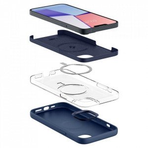 Оригинален гръб SPIGEN Silicone Fit MagSafe - iPhone 14 Plus син - Img 2