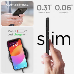 Оригинален гръб SPIGEN Thin Fit - iPhone 15 черен - Img 12
