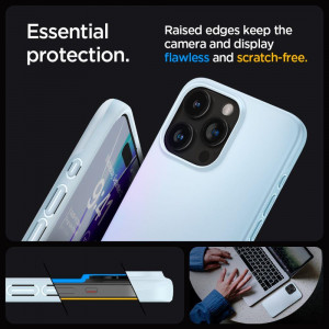 Оригинален гръб SPIGEN Thin Fit - iPhone 15 Pro Max Mute Blue - Img 14