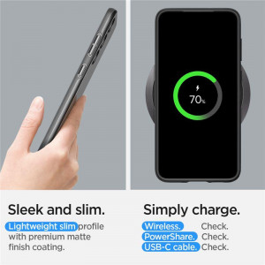 Оригинален гръб SPIGEN Thin Fit - Samsung Galaxy S23 черен - Img 10