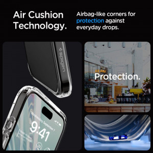 Оригинален гръб SPIGEN Ultra Hybrid - iPhone 15 Pro Frost Clear - Img 12