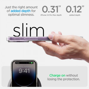 Оригинален гръб SPIGEN Ultra Hybrid MagSafe - iPhone 14 Pro кристалнопрозрачен мат - Img 12