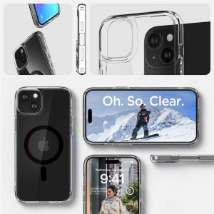 Оригинален гръб SPIGEN Ultra Hybrid MagSafe - iPhone 15 черен - Img 12