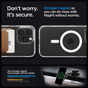 Оригинален гръб SPIGEN Ultra Hybrid MagSafe - iPhone 15 Pro Max бял - Img 13